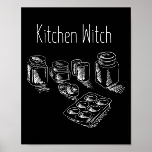 Affiche Funny Herbalist Kitchen Witch Halloween Cuisine Ch