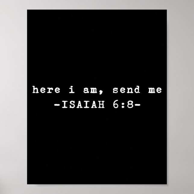 Affiche Funny Here I Am Send Me Bible Verse Lord Saying  (Devant)