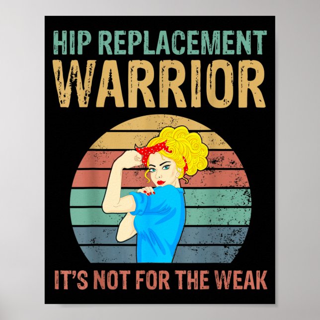 Affiche Funny Hip Replacement Warrior New Prosthetic Women (Devant)