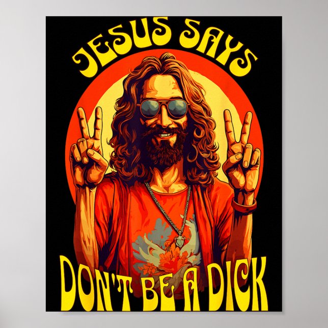 Affiche Funny Hipe Jesus Don't Be A  (Devant)