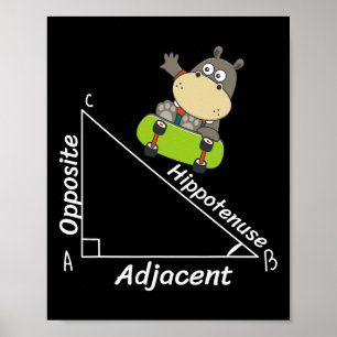 Affiche Funny Hipo Géométrie Hypotenuse Math Boy Gir