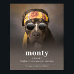 Affiche Funny Hippie Chien Portrait - Ajouter le nom de vo<br><div class="desc">Ajoutez le nom de votre chien à cette affiche Funny Hippie Portrait chien! Ce portrait personnalisé est la façon parfaite de montrer à votre petit un peu d'amour. Le design amusant et rétro fera sourire n'importe quel amoureux des chiens. Ajoutez le nom de votre ami en fureur à l'affiche du...</div>