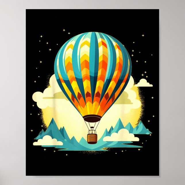 Affiche Funny Hot Air Balloon For New Adventures Lovers  (Devant)