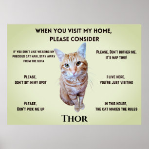 Affiche Funny House Rules (personnalisées avec la photo du