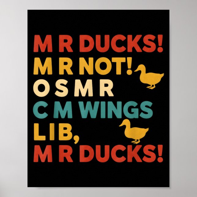 Affiche Funny Hunting Humor Tee For M R Ducks  (Devant)