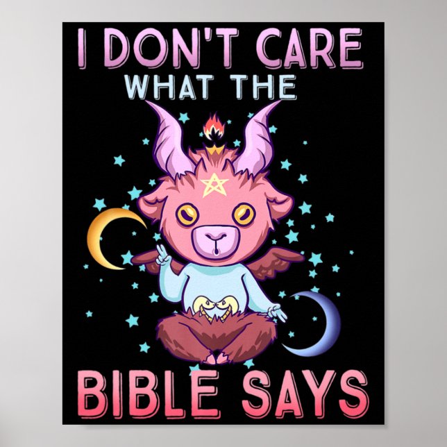 Affiche Funny I Dont Care What Bible Says  (Devant)