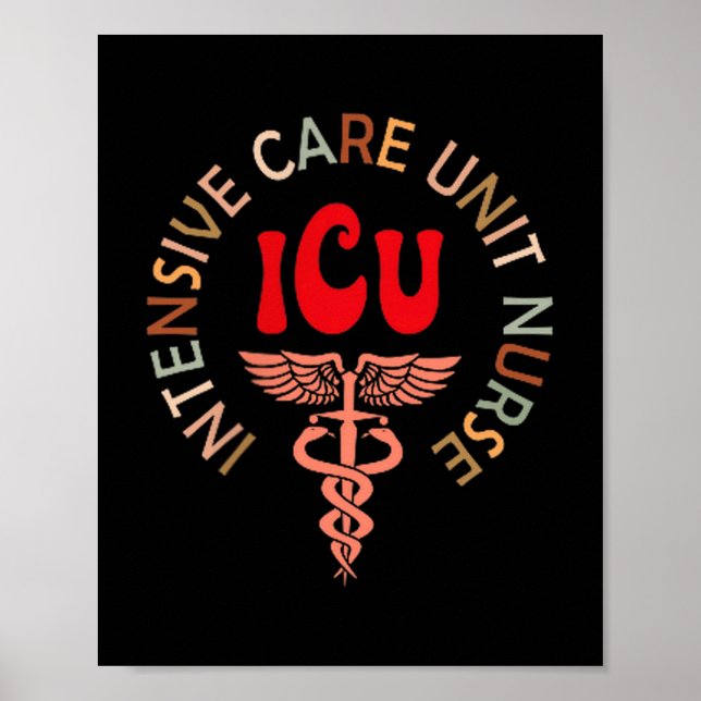 Affiche Funny Icu Nurse Intensive Care Unit Nurse Emergenc (Devant)