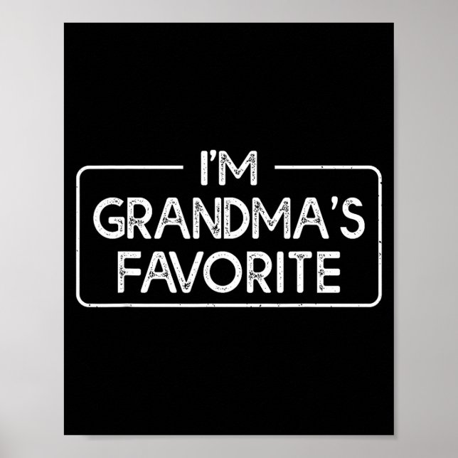 Affiche Funny I'm Grandma's Favorite Grandson Granddaughte (Devant)
