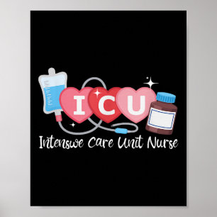 Affiche Funny Infirmière Infirmière Icu Intensive Care Uni