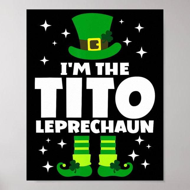 Affiche Funny Irish Tito Leprechaun Happy Jour de la Saint (Devant)