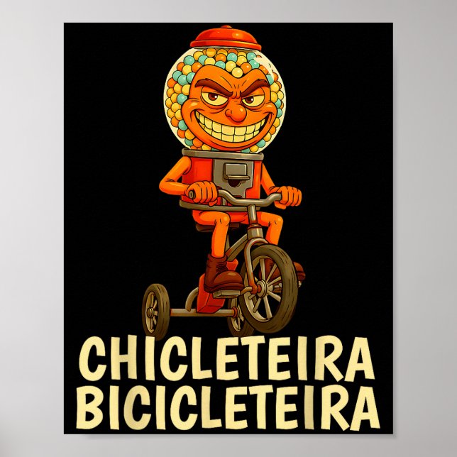 Affiche Funny Italian Brainrot Kids Meme Chicleteira Bicic (Devant)