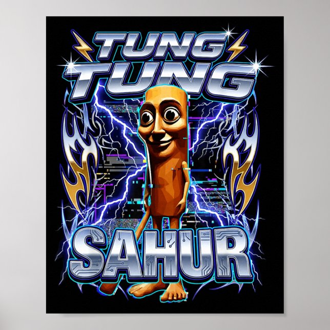 Affiche Funny Italian Brainrot Tung Tung Tung Sahur  (Devant)