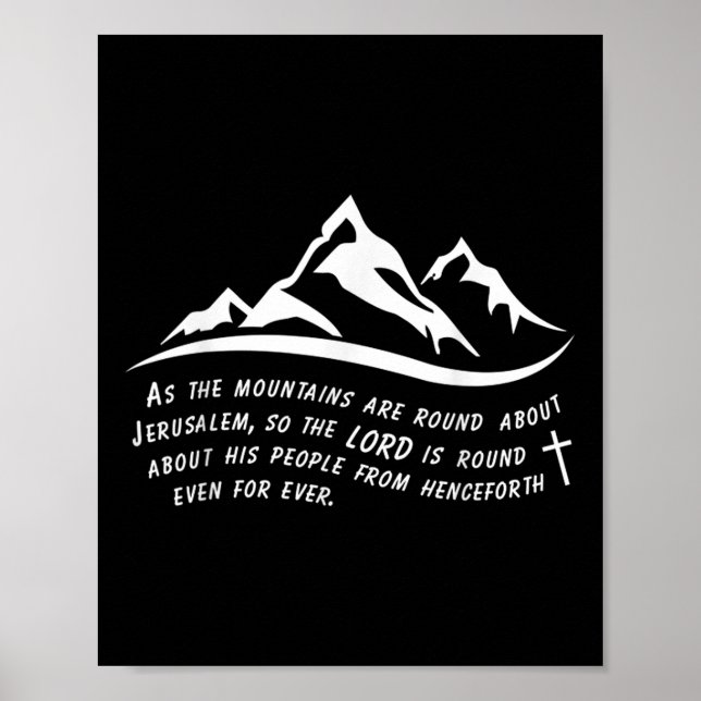 Affiche Funny Jerusalem Mountains Lord Cross Jesus Christi (Devant)