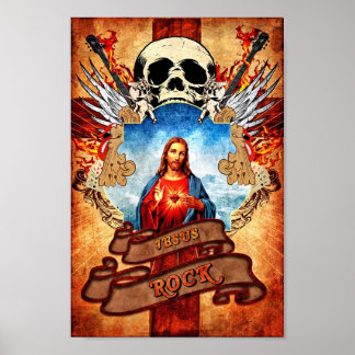 Affiche Funny Jesus rock