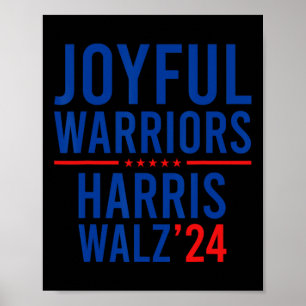 Affiche Funny Joyful Warriors Kamala Harris Waltz 2024
