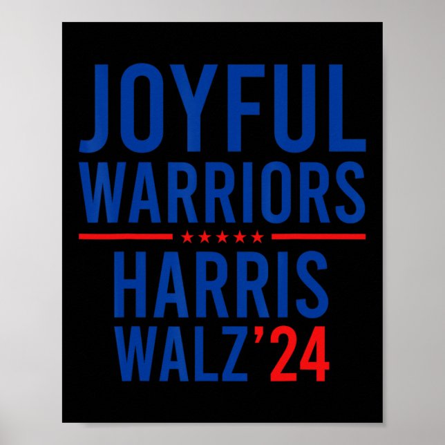 Affiche Funny Joyful Warriors Kamala Harris Waltz 2024 (Devant)