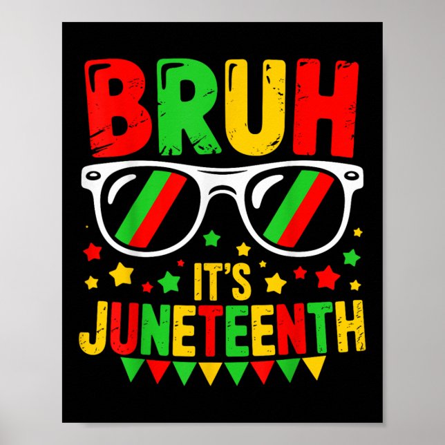 Affiche Funny JunetDix Garçons Ados Enfants Bruh Son Junet (Devant)