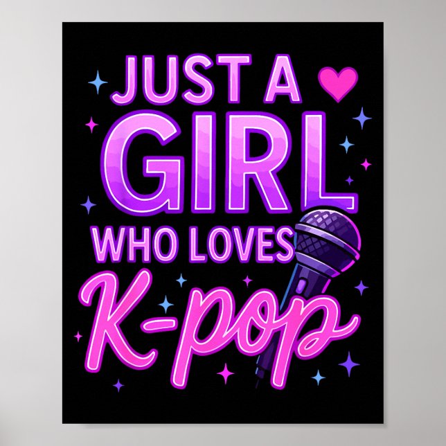 Affiche Funny Just A Girl Who Loves K-p  (Devant)