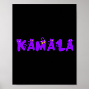 Affiche Funny Kamala Chat Lady Kamala Harris Président 202