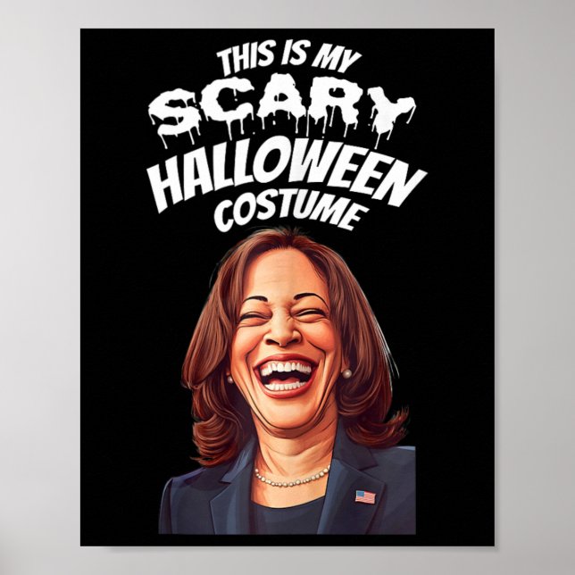 Affiche Funny Kamala Harris Effrayant Président du Gag d'H (Devant)