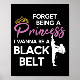 Affiche Funny Karate Black Belt Dit Pour Taekwondo Girl