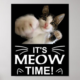 Affiche Funny Karate Boxe Chat Meow Time T Shirt Tee Shir
