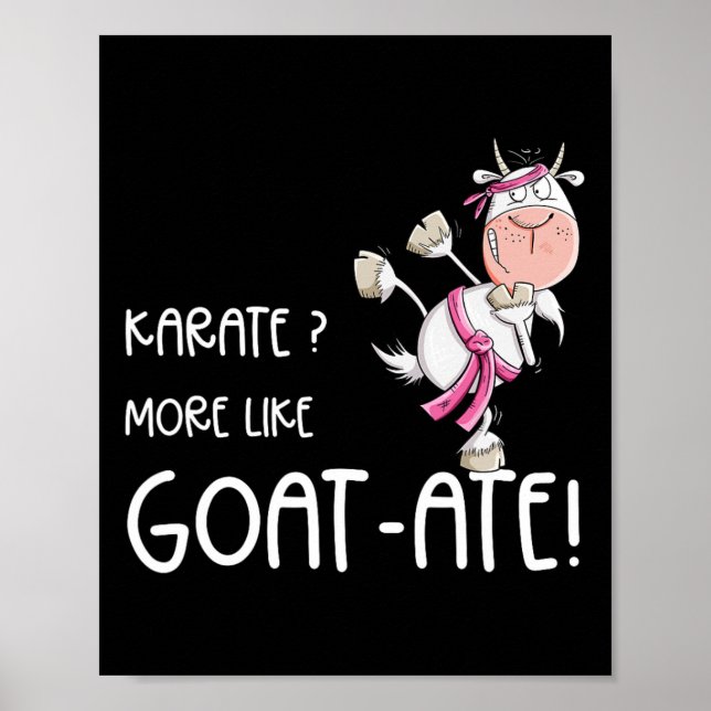 Affiche Funny Karate Chèvre I Karate Pun Arts martiaux (Devant)