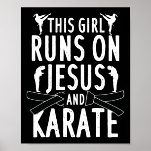 Affiche Funny Karate Design Pour Femmes Filles Karate Mart