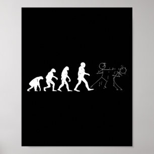 Affiche Funny Karate Evolution Karate Stick Figure