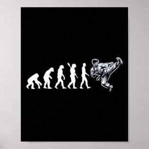 Affiche Funny Karate Evolution Martial Arts Lover Karate B
