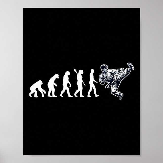 Affiche Funny Karate Evolution Martial Arts Lover Karate B (Devant)
