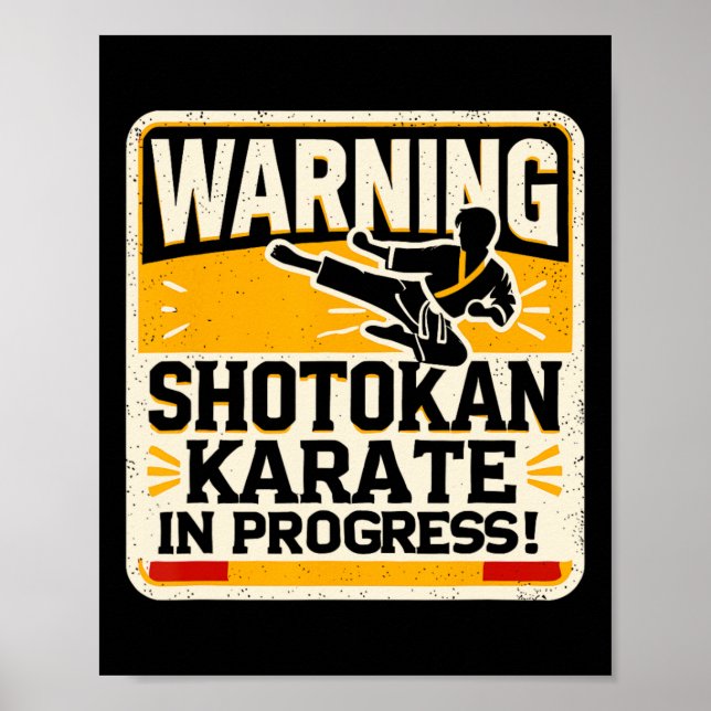 Affiche Funny Karate Fighter Martial Arts Shotokan Karatek (Devant)