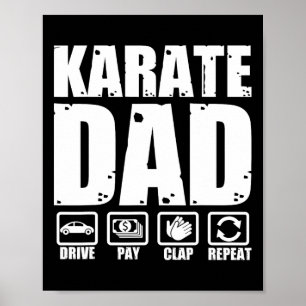 Affiche Funny Karate Papa Arts martiaux Père Humours Pères