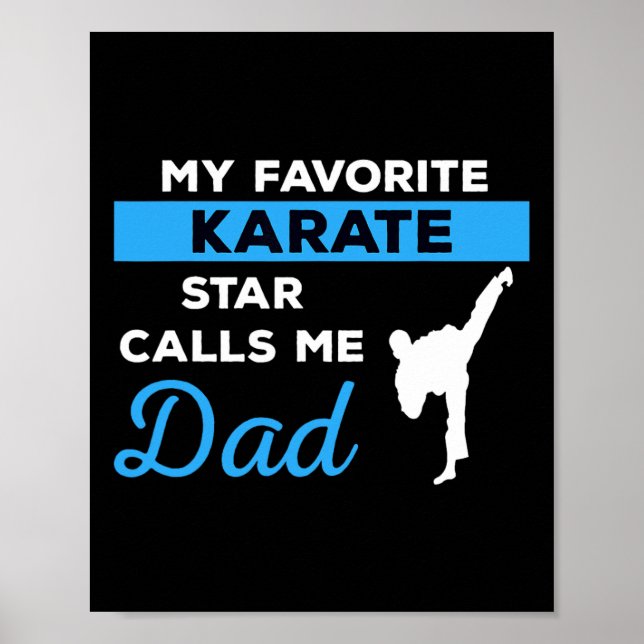 Affiche Funny Karate Papa Martial Arts Combattez Chemise C (Devant)