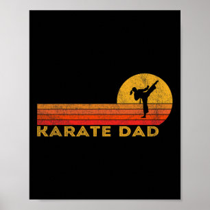 Affiche Funny Karate Papa Martial Arts Retro