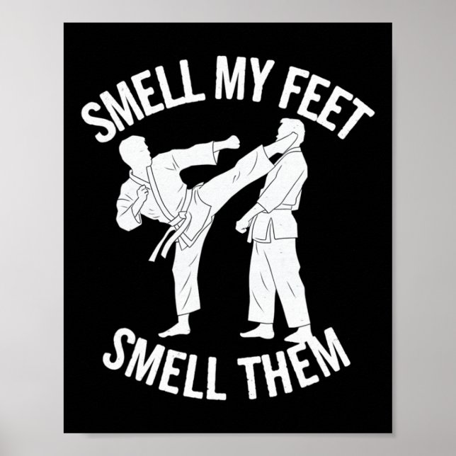 Affiche Funny Karate Sent Mes Pieds Les Sentent Pour Les H (Devant)