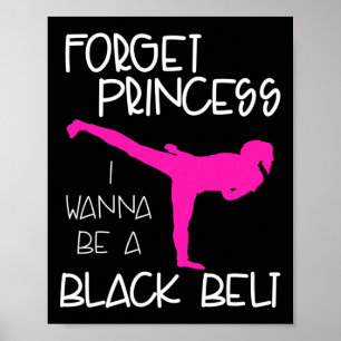 Affiche Funny Karate Shirt Girl Black Belt Martial Arts Gi