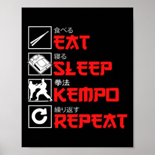 Affiche Funny Kempo Retro Design Japon Shorinji Karate