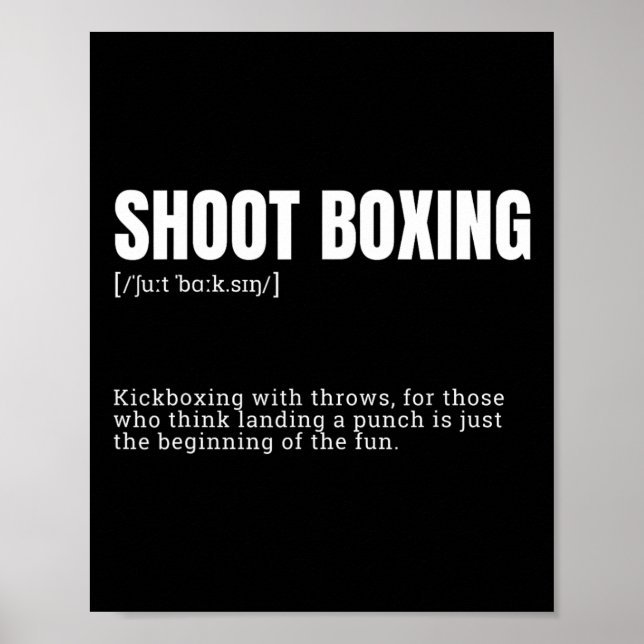 Affiche Funny Kickboxing Enthusiast Dictionary Definition  (Devant)
