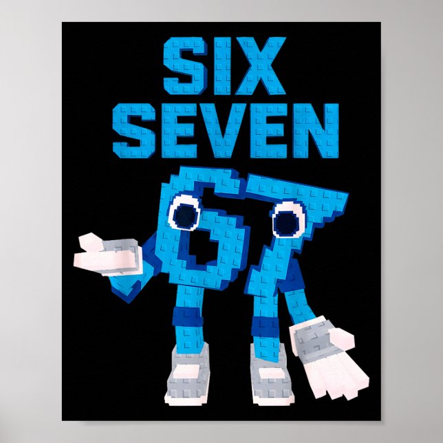 Affiche Funny Kid Meme Six Seven 6 7 Italian Brainrot Bruh (Devant)