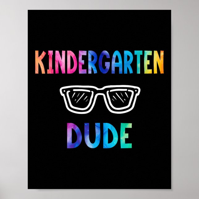 Affiche Funny Kids Rainbow Retour À L'École Hello Kinderga (Devant)
