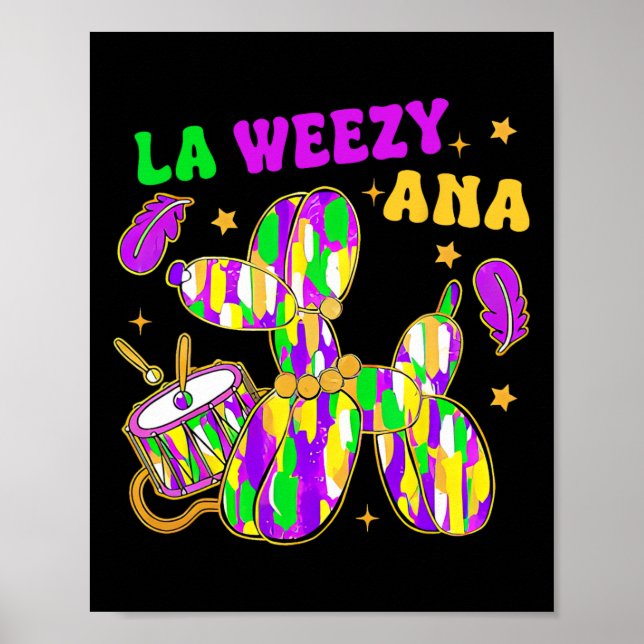 Affiche Funny La Weezy Ana Mardi Gras Carnival Cake Walk M (Devant)