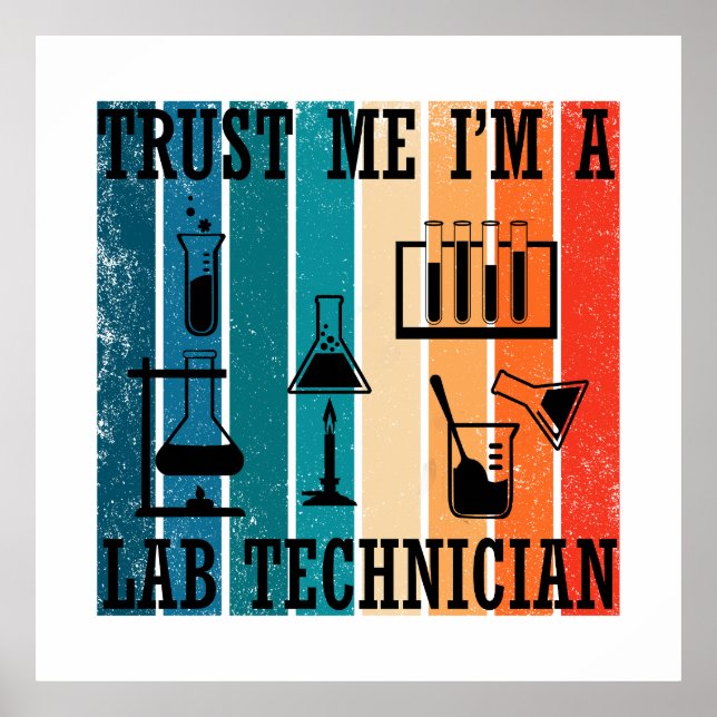 Affiche Funny laboratoire technique vintage laboratoire te (Devant)