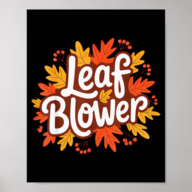 Affiche Funny Leaf Blower Fall Costume Couple Halloween Ma (Devant)
