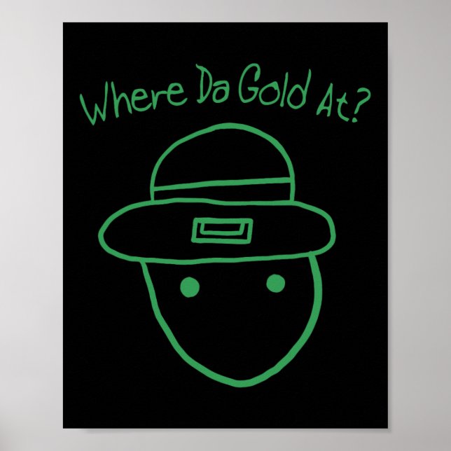 Affiche Funny Leprechaun Amateur Sketch meme Irish St Part (Devant)