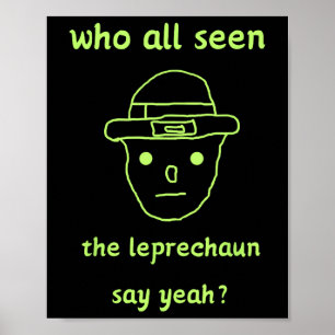 Affiche Funny Leprechaun Amateur Sketch meme Irish St Part
