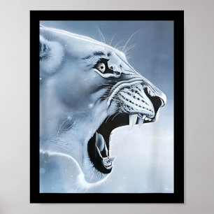 Affiche Funny Lion Singe Mème Ragebait Mème Brainrot Gen