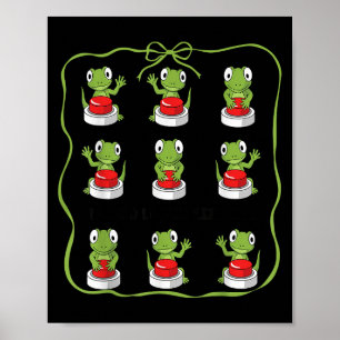 Affiche Funny Lizard Lizard Lizard Bouton animal Mème