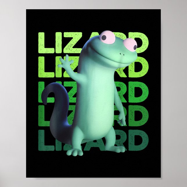 Affiche Funny Lizard mème Animal Femmes Hommes (Devant)