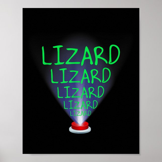 Affiche Funny Lizard Trending Meme (Devant)